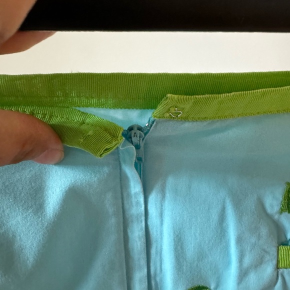 Lilly Pulitzer monkey and beach ball print blue and green summer skirt 6 - Picture 5 of 7